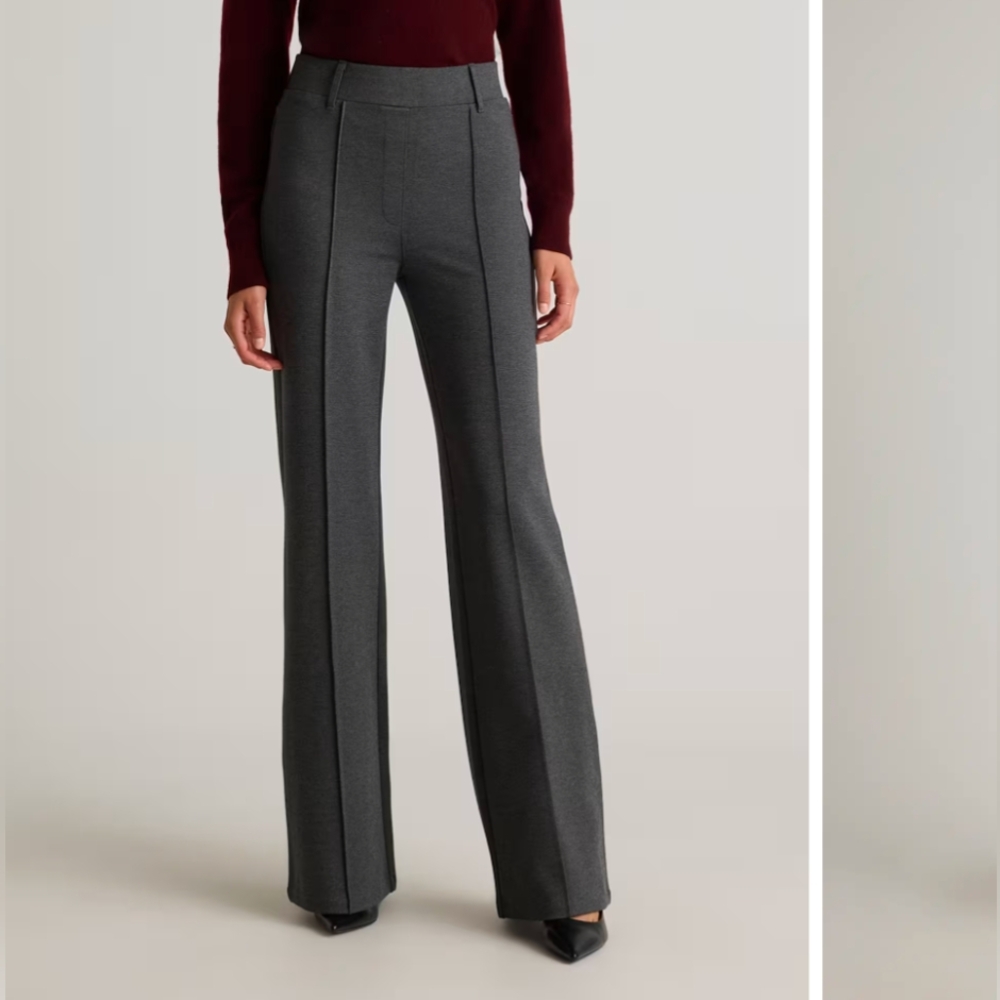 NWT Quince Gray High-Waisted Flare Pants